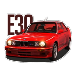 BMW E30 - naklejka
