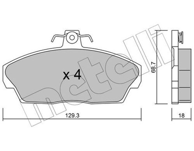 METELLI 22-0174-1 KOMPLEKTAS TRINKELIŲ HAMULCOWYCH, HAMU 