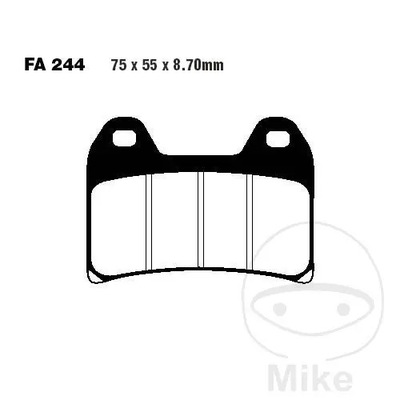 КОЛОДКИ ГАЛЬМІВНІ ПЕРЕДНЯ EBC FA244