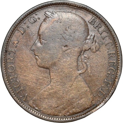 Wielka Brytania 1 one penny 1888 Wiktoria