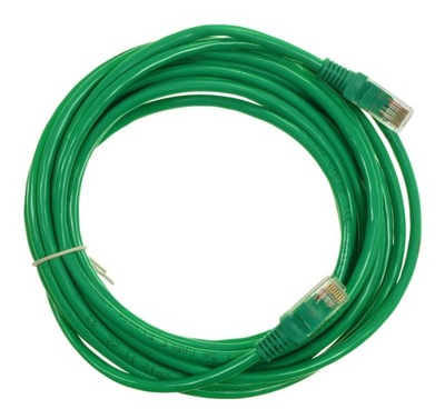 Patchcord przewód kabel UTP kat. 5e 5,0m zielony