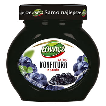 Konfitura extra z jagód obniżonej zawartości cukró