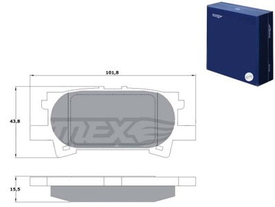 КОЛОДКИ ТОРМОЗНЫЕ LEXUS RX300 03-08 ЗАД TOMEX BRAKES