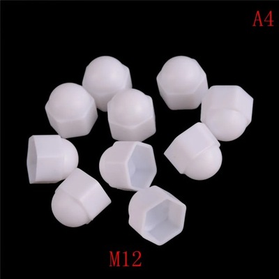 10Pcs/set M6 M8 M10 M12 White Dome Bolt Nut Protection Caps Cover He~20507