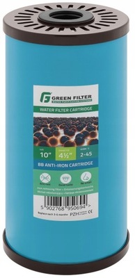 Wkład filtrujący odżelaziający 10" Big Blue Green Filter