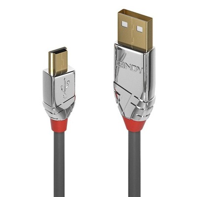 Kabel Lindy 3M USB 2.0 Typ A do Mini-B, Cromo Line, 36633
