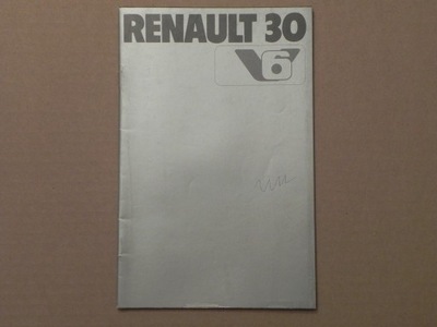 Prospekt - RENAULT 30 V6 - 197? r