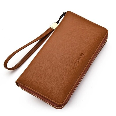 Men's Long Mobile Phone Bag Metal Decoration Busin