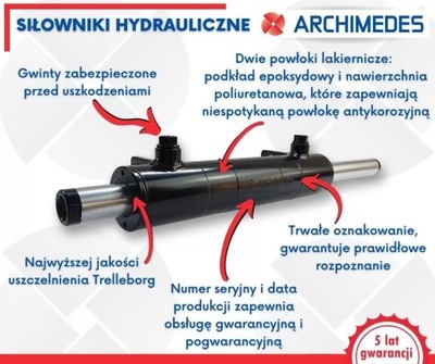 CILINDRO HIDRÁULICO - AMORTIGUADOR JEDNOSTRONNY CN2F-40/630Z+U TUR 1.2 ARCHIM  