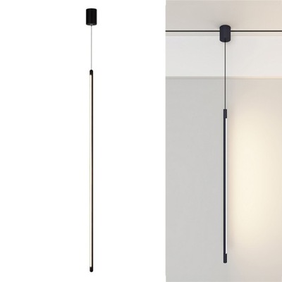 LAMPA SUFITOWA WISZĄCA NOWOCZESNA PIONOWA LED CZARNA 100cm