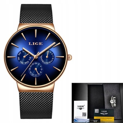 LIGE New Fashion Mens Watches Top Brand Luxury