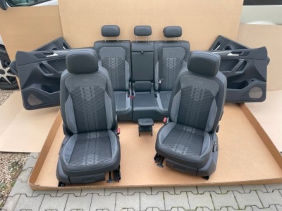 Сиденья заднее сиденье обшивки tiguan r r-line 16-24 jak nowe оригинал kpl фото №1
