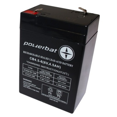 Akumulator AGM Powerbat CB4.5-6 4,5Ah 6V