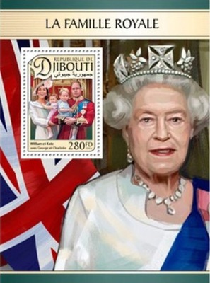Rodzina królewska Elżbieta II Djibouti #DJB16607d4