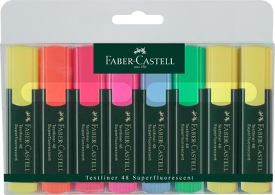 Zakreślacze FABER-CASTELL 8 kolorów zakreślacz