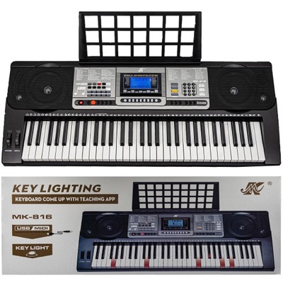 Keyboard Organy MK-816 Funkcja nauki gry MIDI 61kl