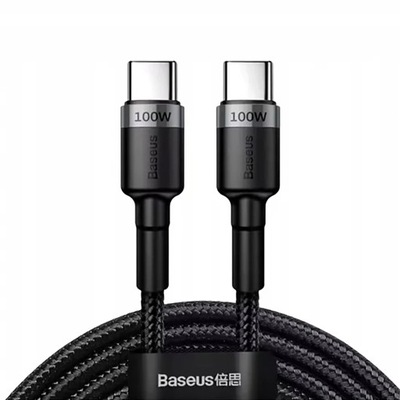 Kabel Baseus Cafule 100W PD2.0 USB-C - USB-C 2m - szaro-czarny