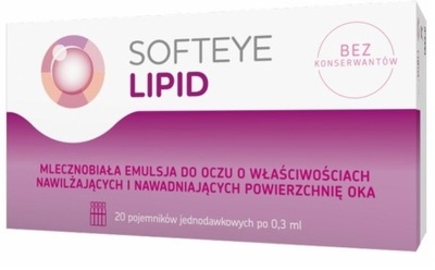 Softeye Lipid emulsja nawilżająca do oczu 0,3 ml x 20 pojemników