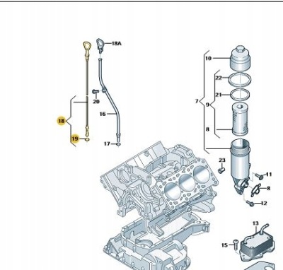 Оригінал щуп щуп оливи audi 3,0 fsi aso фото №1