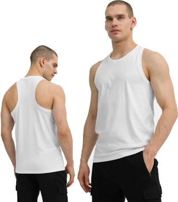Męski bezrękawnik koszulka bokserka 4F M017 biały L