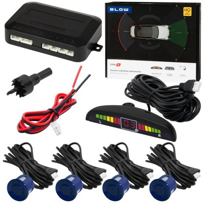 4 PIEZAS SENSORES RETROVISOR APARCAMIENTO MONITOR JUEGO PARTE DELANTERA PARTE TRASERA NIEBIESKIE  