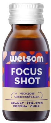 WELSOM Focus Shot granat kofeina żeń-szeń chilli