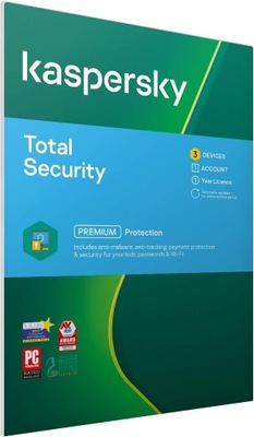 KASPERSKY PREMIUM 3 PC 1ROK OCHRONY +SECURE VPN +SAFE KIDS