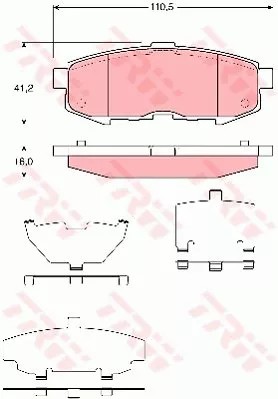 TRW GDB3406 КОЛОДКИ ТОРМОЗНЫЕ MAZDA MPV 2,0/2,3 07/20