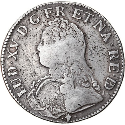Moneta, Francja, Louis XV, Écu de Béarn aux branch