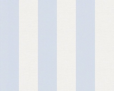 TAPETA ŚCIENNA BIAŁO NIEBIESKIE PASTELOWE PASY