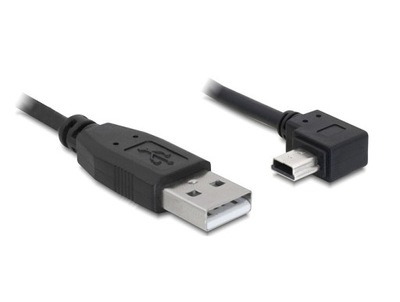 Kabel USB A(M)-&gt;Mini USB BM5P(M) kątowy 2m