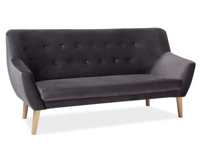 SOFA NORDIC 3 VELVET KOLOR SZARY TAPICERKA BLUVEL