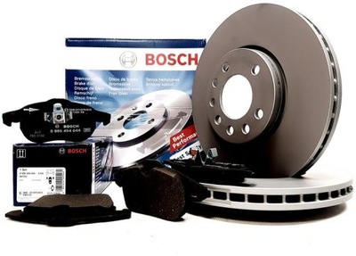 Bosch тормозные диски + тормозные колодки opel vectra c signum перед фото №1