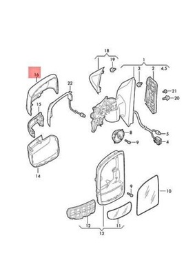 Корпус зеркало vw crafter 17- pr фото №1