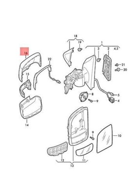 КОРПУС ЗЕРКАЛА VW CRAFTER 17- PR фото