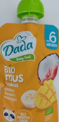 Mus Dada Bio kokos jabłko banan mango 90g