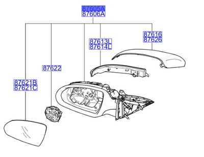 Kia optima 2016- зеркало левая 18 pin фото №1