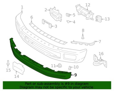 Ford f250 2016- бампер перед накладка молдинг usa фото №1