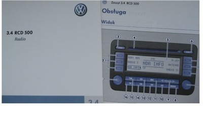 VW RCD 500 MANUAL MANTENIMIENTO RADIO VW GOLF V PL  