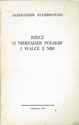 Rzecz o nierządzie polskim walce z nim Stambrowski