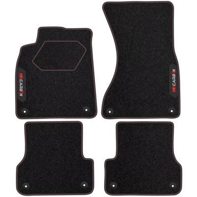 ALFOMBRILLAS DE FELPA CON SERII CARBÓN PARA AUDI A6 C7 2011-2018  