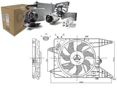 VENTILADOR DEL RADIADOR Z CUERPO DACIA LOGAN LOGAN EXPRESS LOGAN MCV  