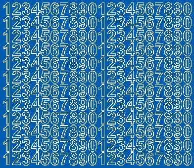 Cyfry samoprzylepne 1,5 cm naklejki niebieski mat
