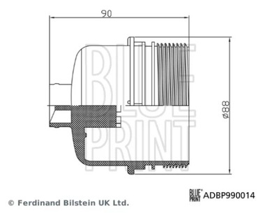 ADBP990014/BLP ГАЙКА ФІЛЬТРА МАСЛА