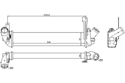 Nissens 96563 радиатор воздуха наддувочный фото №1