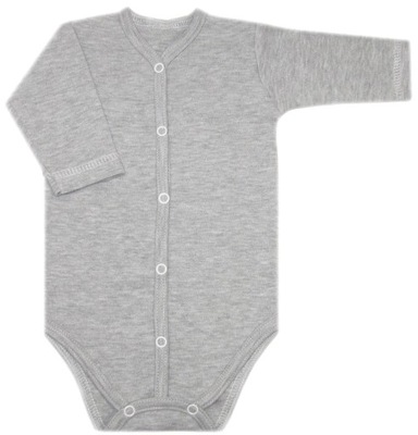 BODY ROZPINANE PRZODEM r.68 KAIA-BABY SZARE /30/