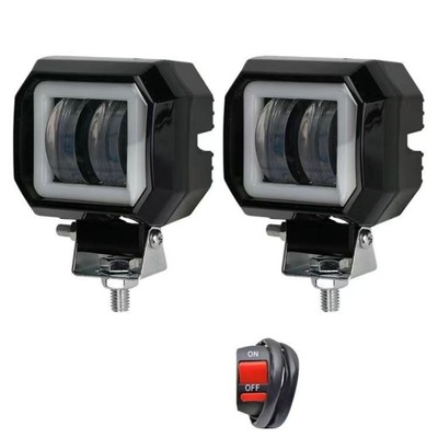 2 PIEZAS HALÓGENO DE DÍA DIODO LUMINOSO LED MARCHA ANILLOS CONMUTADOR 6D  