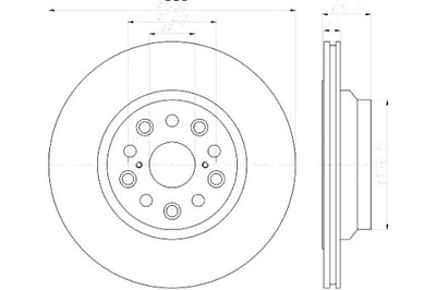 ДИСКИ ТОРМОЗНЫЕ ТОРМОЗНЫЕ HELLA PAGID 4243250010 DSK2830 AD