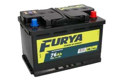 Акумулятор furya 12v 76ah en720a p+ фото №1