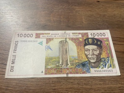 Wybrzeże Kości Słoniowej - 10000 franków - 1999